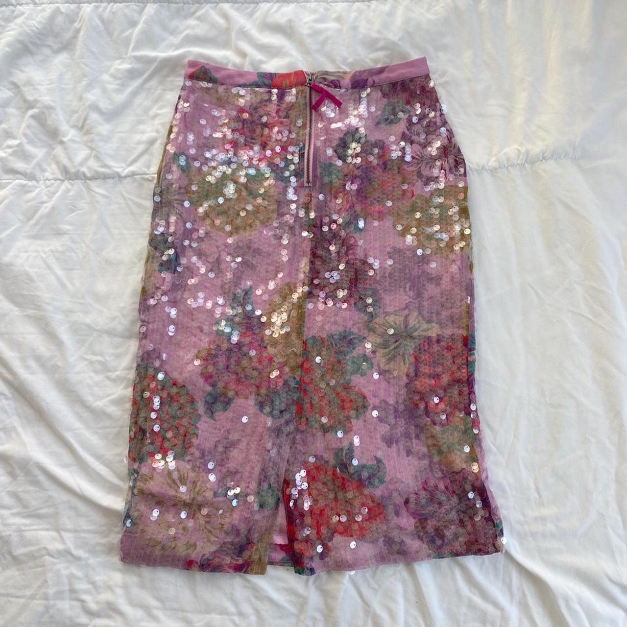 Nwot Gorgeous Sequined Midi Skirt From Depop