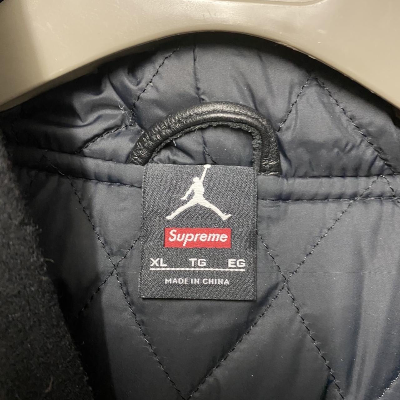 Jordan Supreme Hooded Varsity Jacket Dont need to - Depop