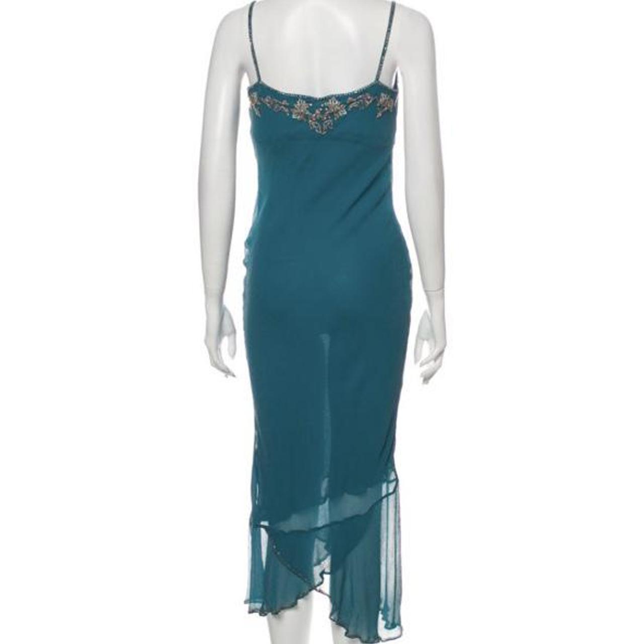 Karen Millen Women's Green and Silver Dress (3)