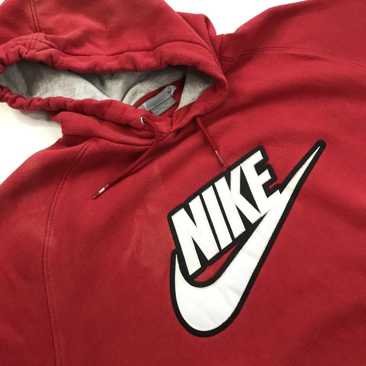 Nike Men's White and Red Hoodie (2)