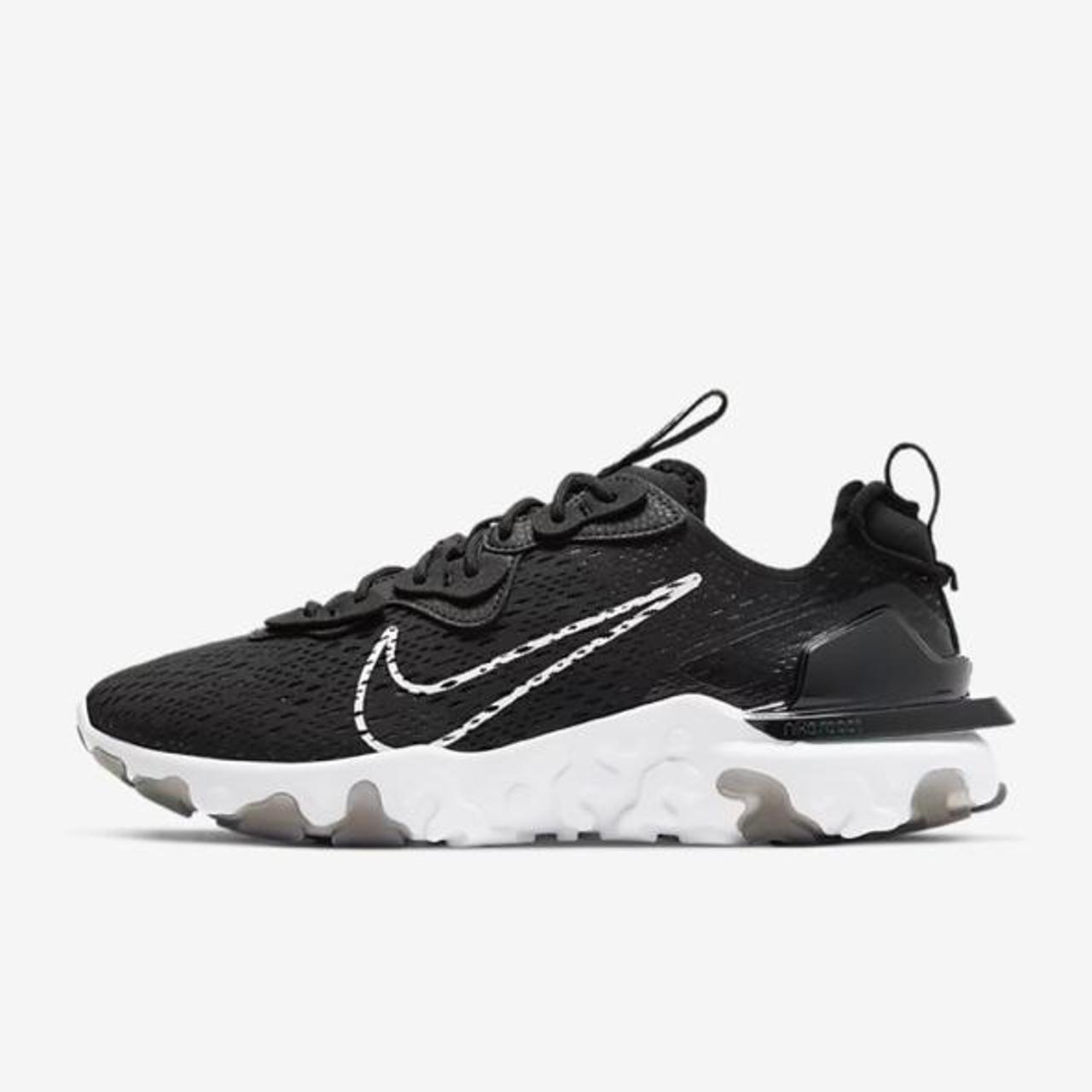 Nike react vision, Mens trainers 👟 Black and white... - Depop