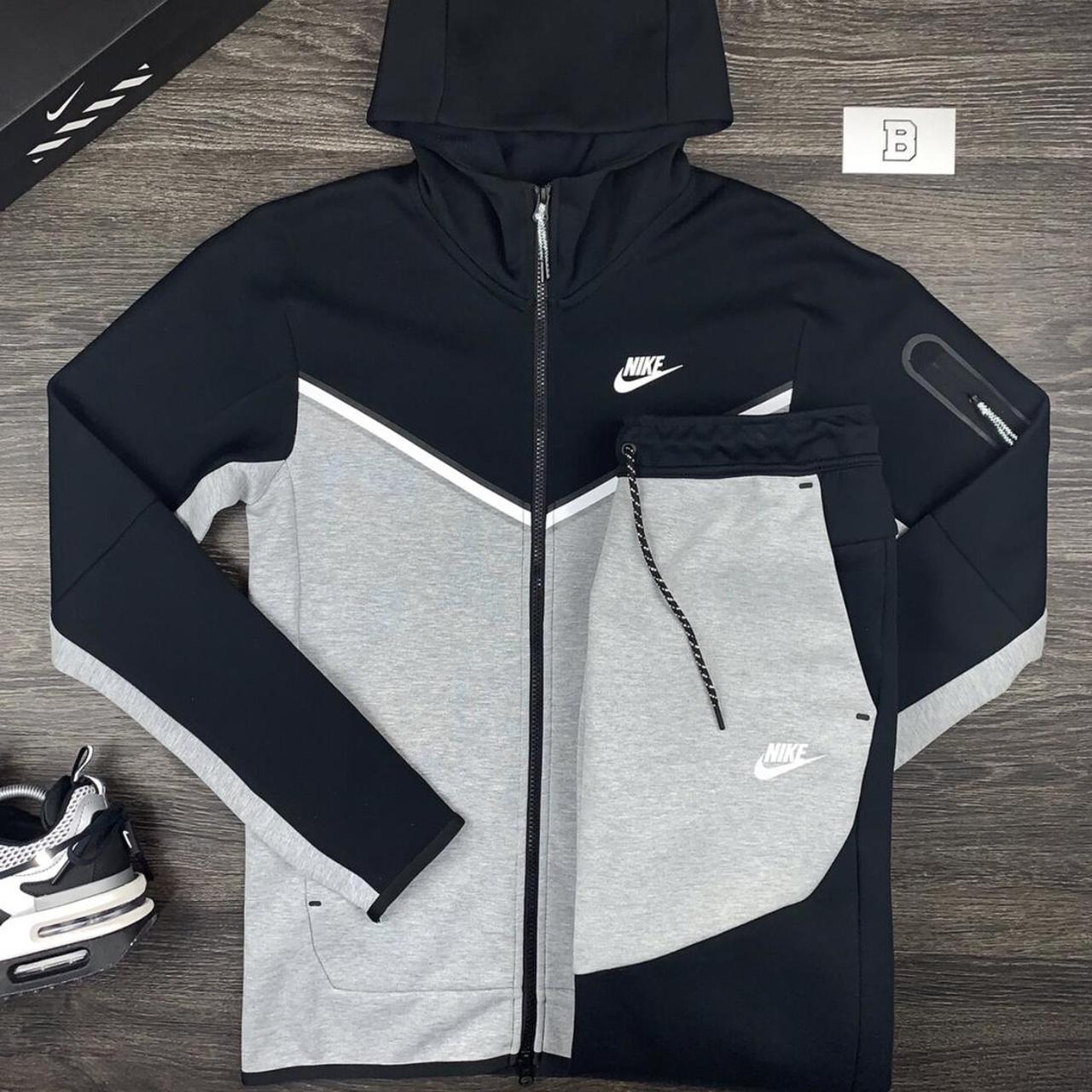 Black / white / Grey tech fleece full set, joggers... - Depop