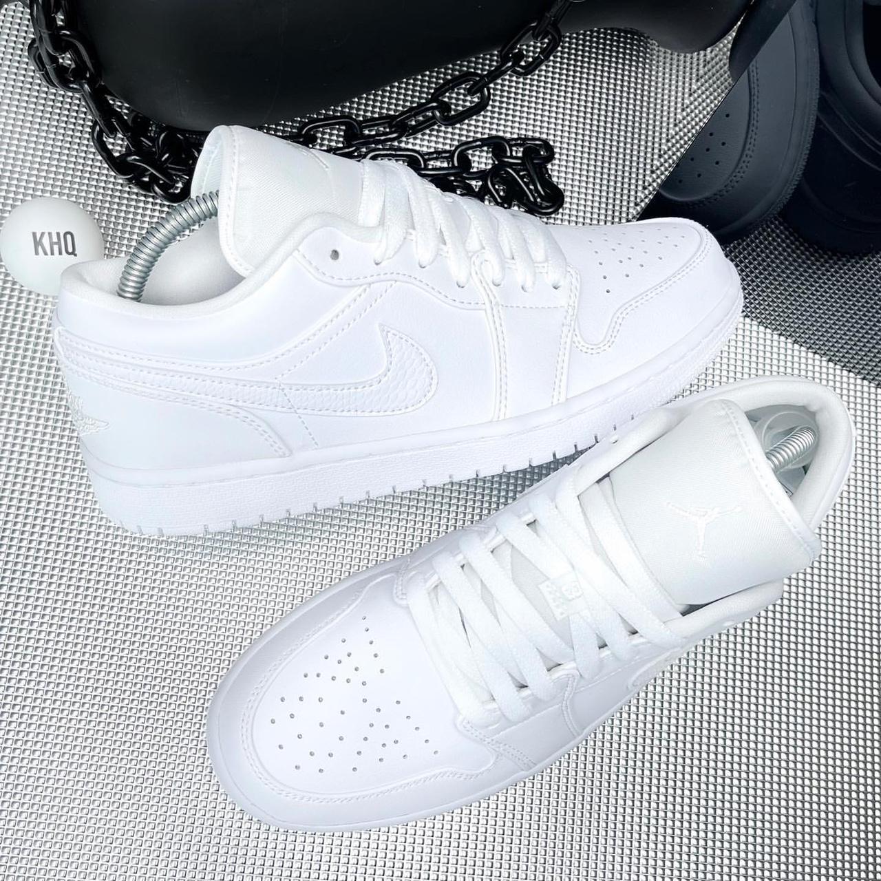 mens triple white jordan 1