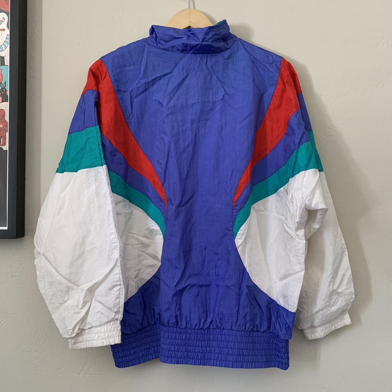 Lavon Vintage Windbreaker Purple/Blue/Red Nylon... - Depop