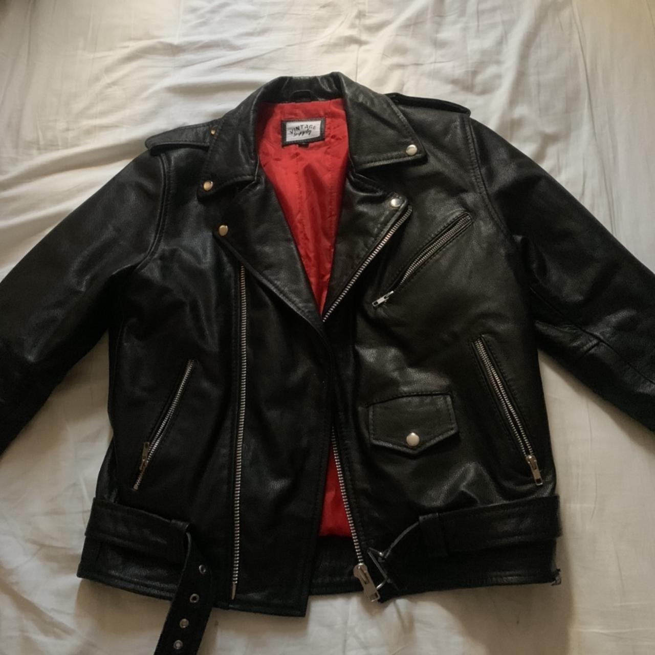 Leather Jacket, price is with pins included. Pins - Depop