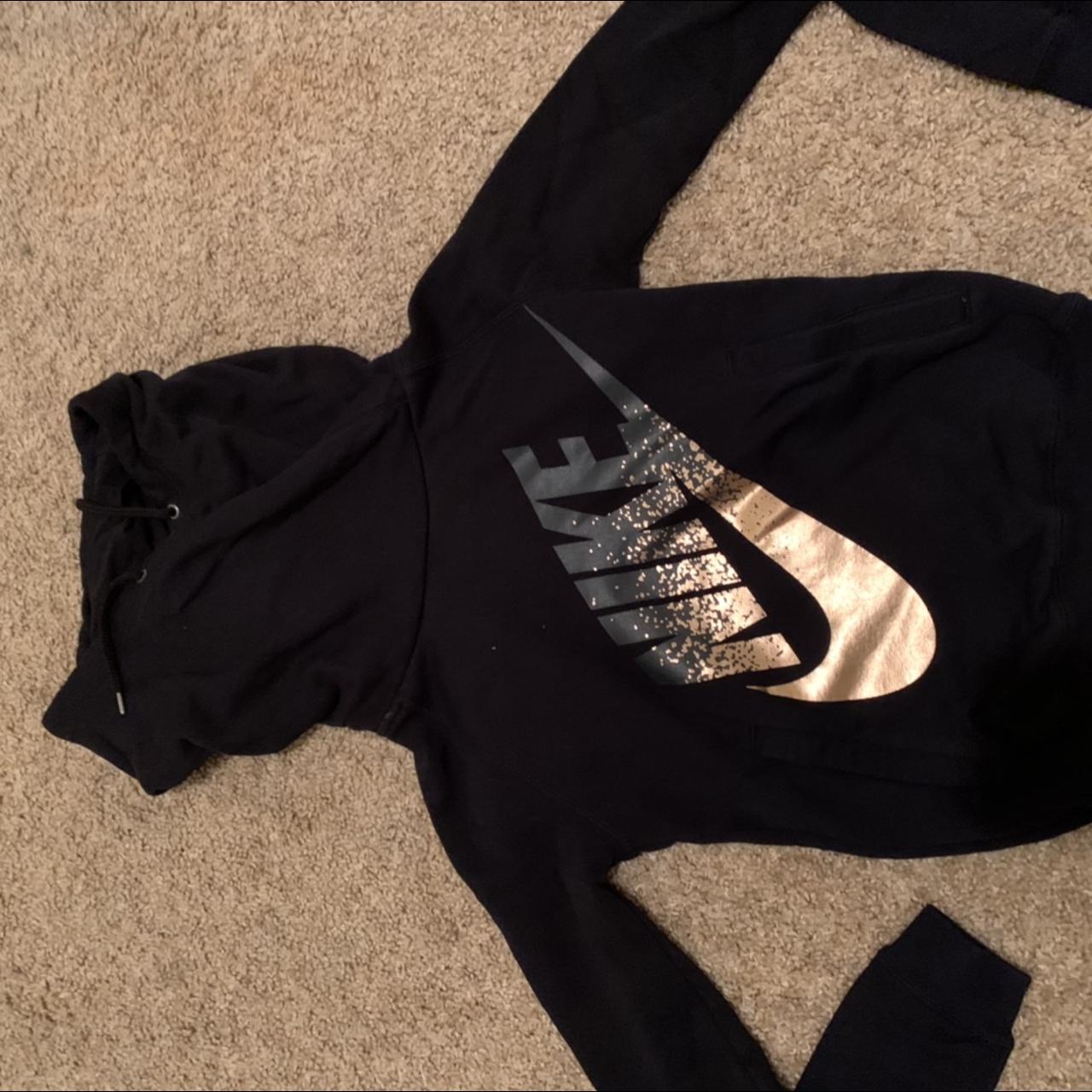 Black and rose gold nike hoodie hotsell