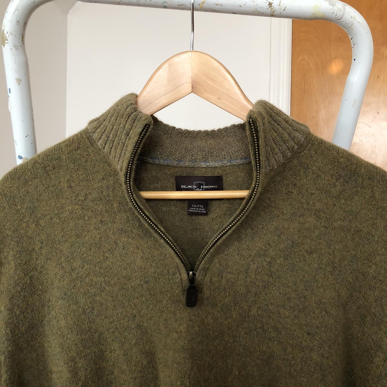 Men's Green and Khaki Jumper | Depop