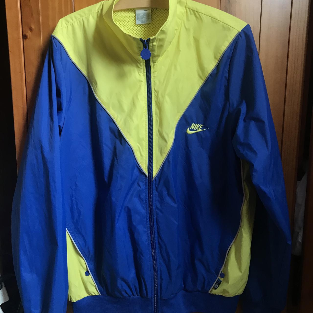 yellow nike track jacket