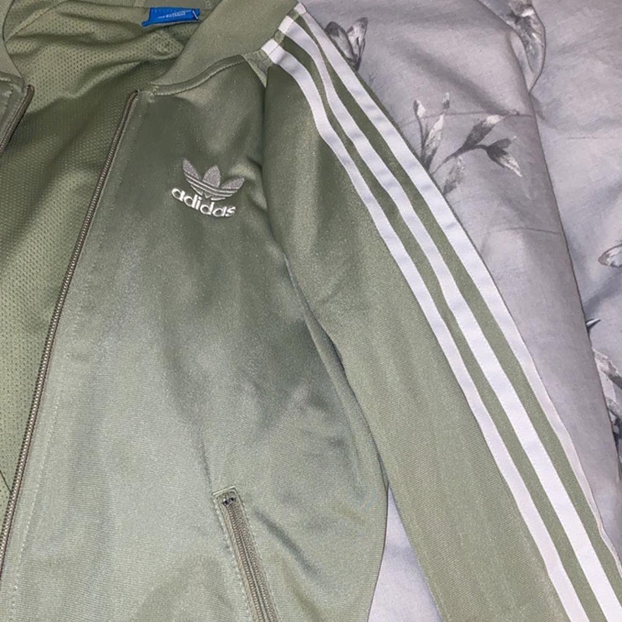 sage green adidas tracksuit