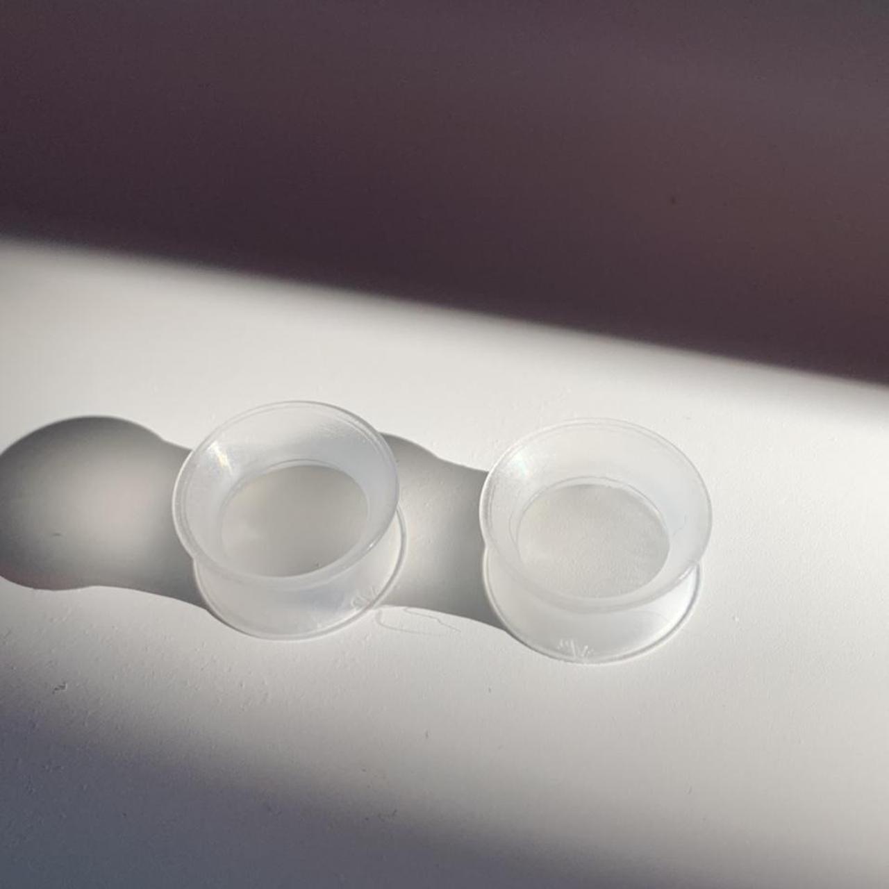 kaos 1/2 inch clear silicone tunnels plugs ear... Depop