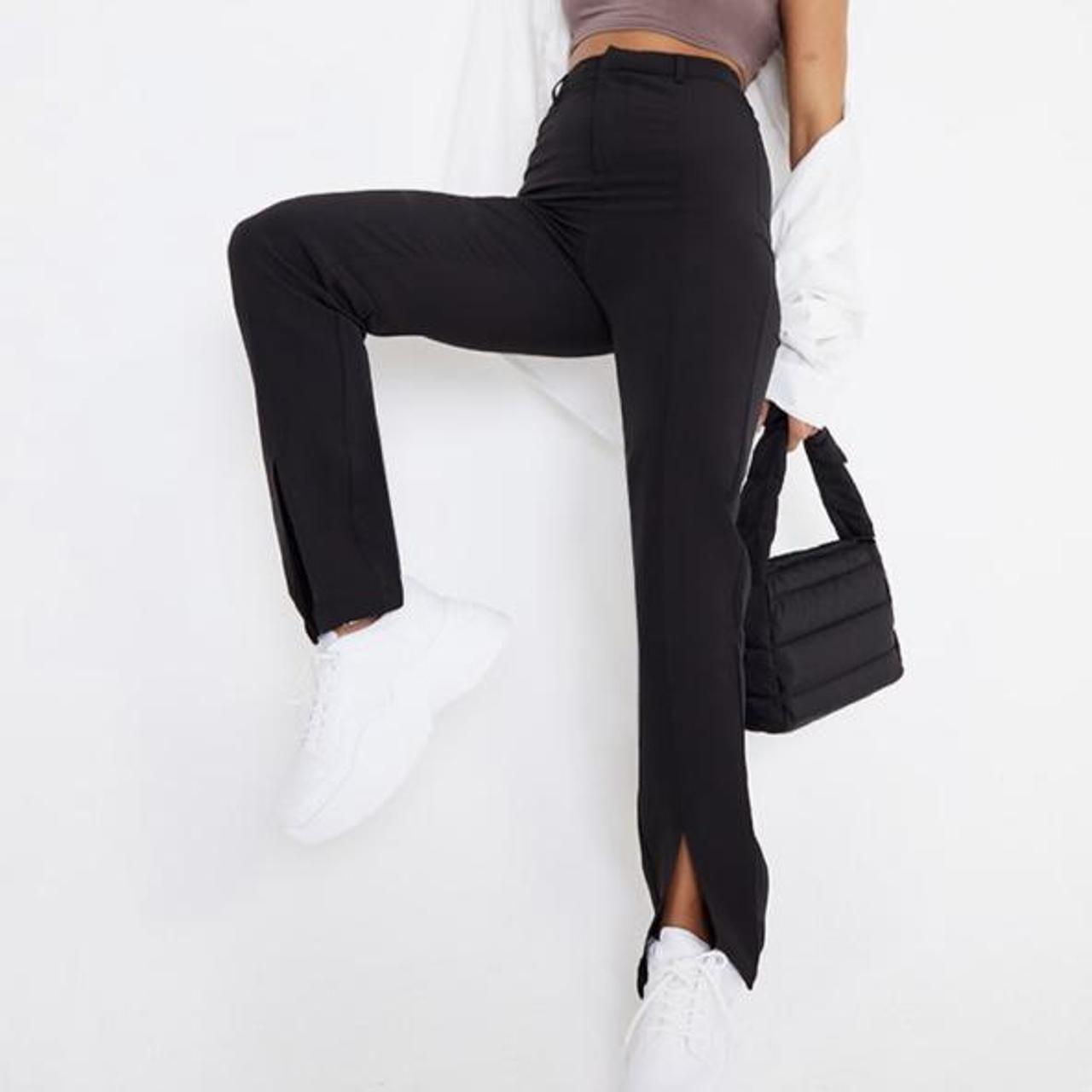 Pretty little thing woven straight leg trousers in... Depop