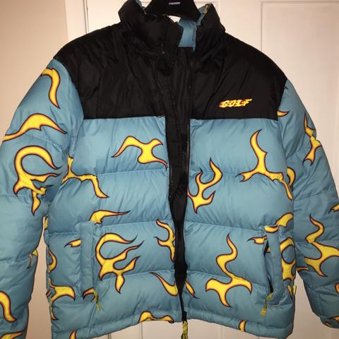 Golf wang black flame 2025 puffer jacket