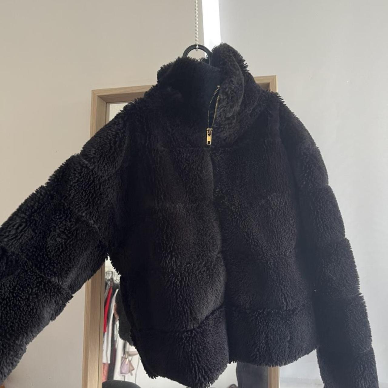 PLT black fluffy Borg teddy jacket size 8. #plt... - Depop