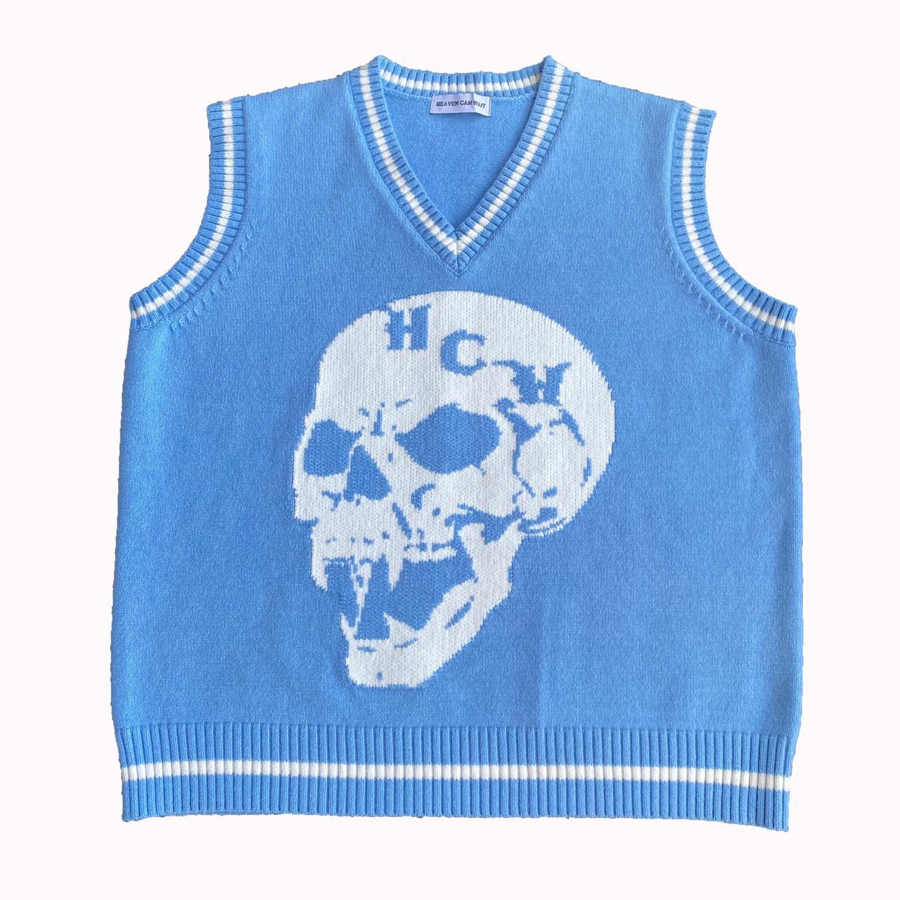 Blue Skull Hcw Pullover Skull Hcw Sweater Vest