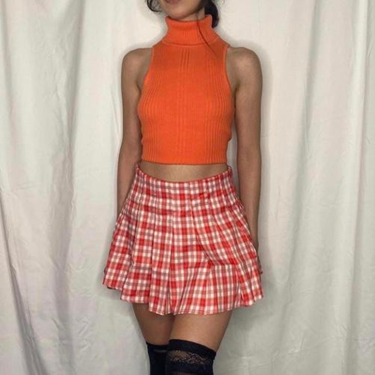 Dollskill red outlet plaid skirt