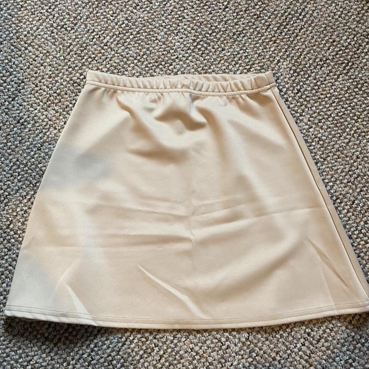 Pretty Little Thing Cream Mini Skirt Never... - Depop