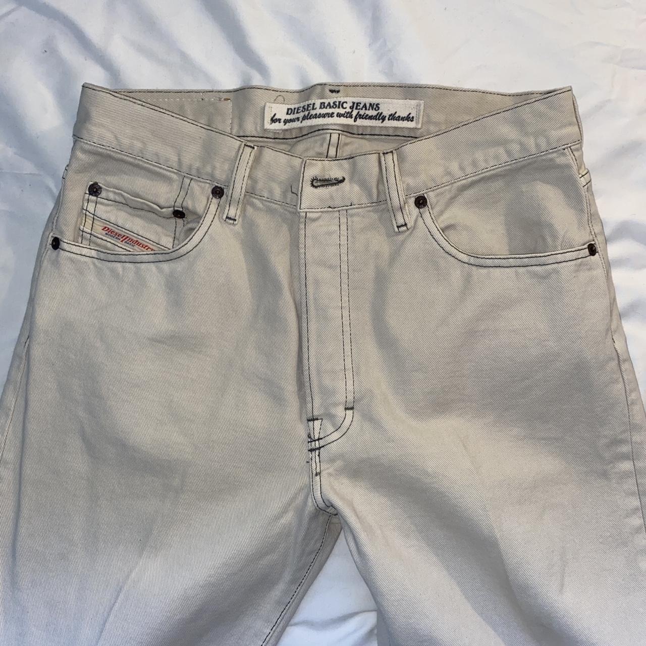 Vintage new condition khaki wash diesel jeans with... - Depop