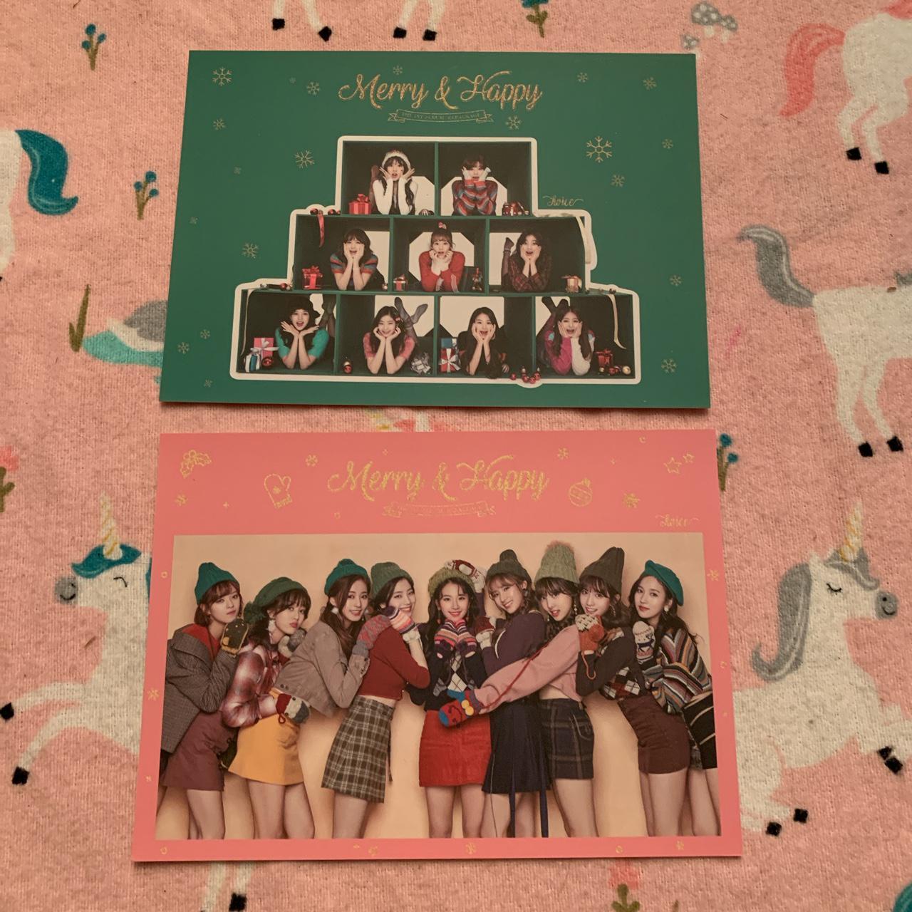 Twice Merry Happy Postcard Set Nayeon Jeongyeon Depop