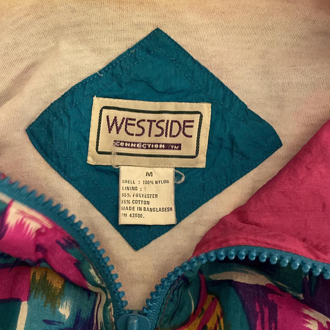 Vintage Westside pink and teal nylon... - Depop