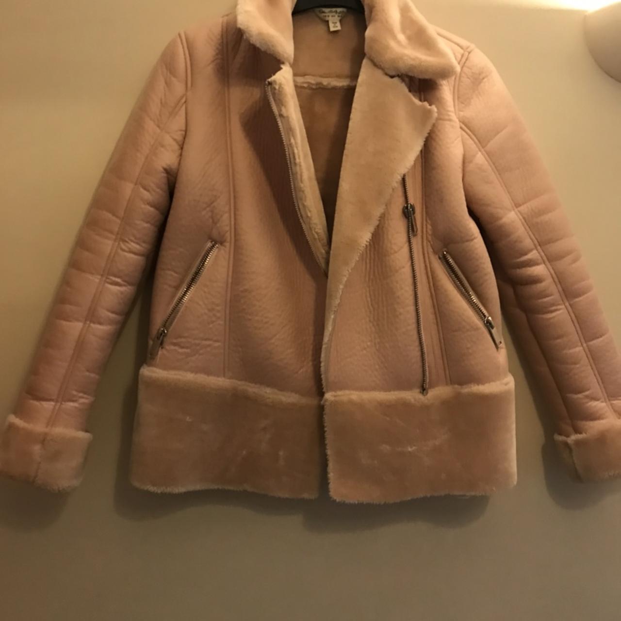 Pink aviator jacket from miss Selfridge, Depop
