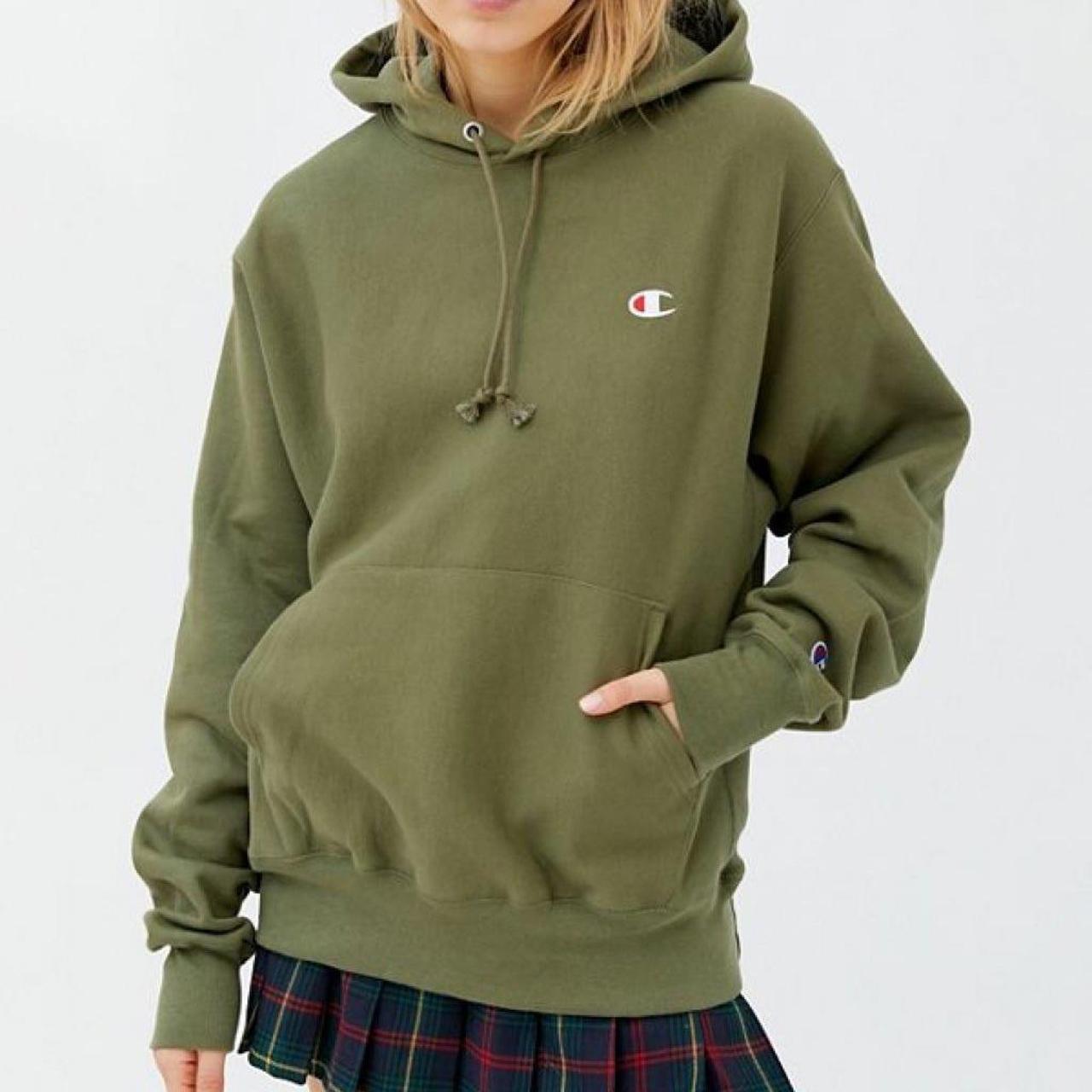 Olive green hot sale champion hoodie