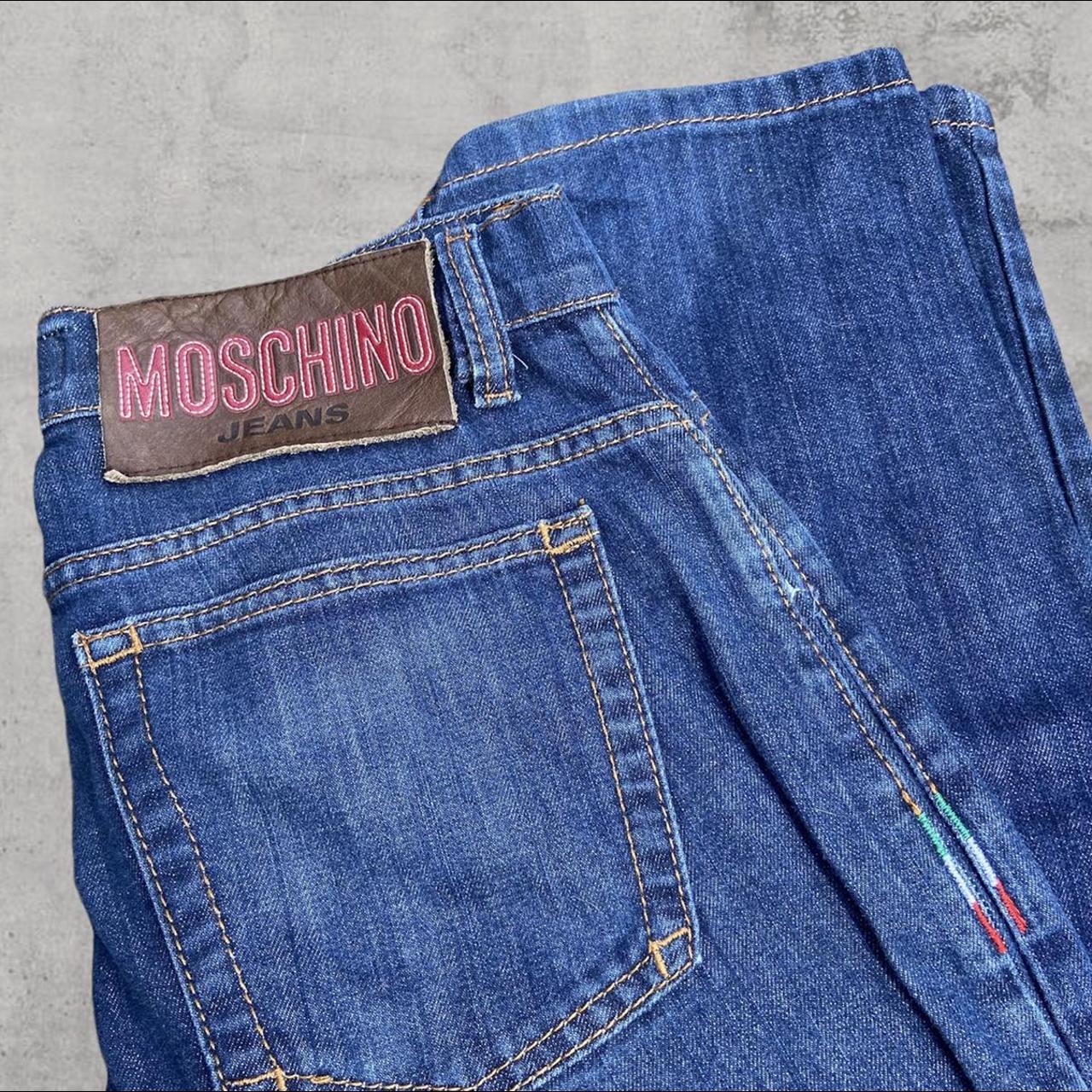 Moschino Women's Navy Jeans | Depop