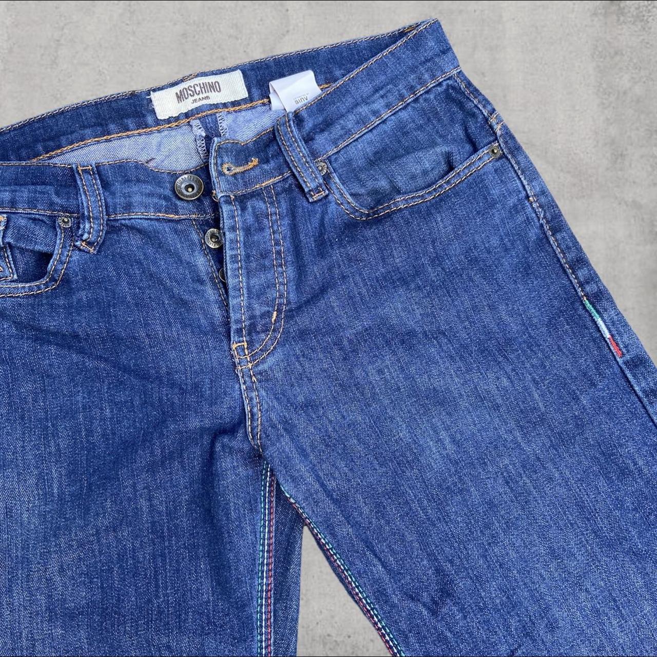 Moschino Women's Navy Jeans | Depop