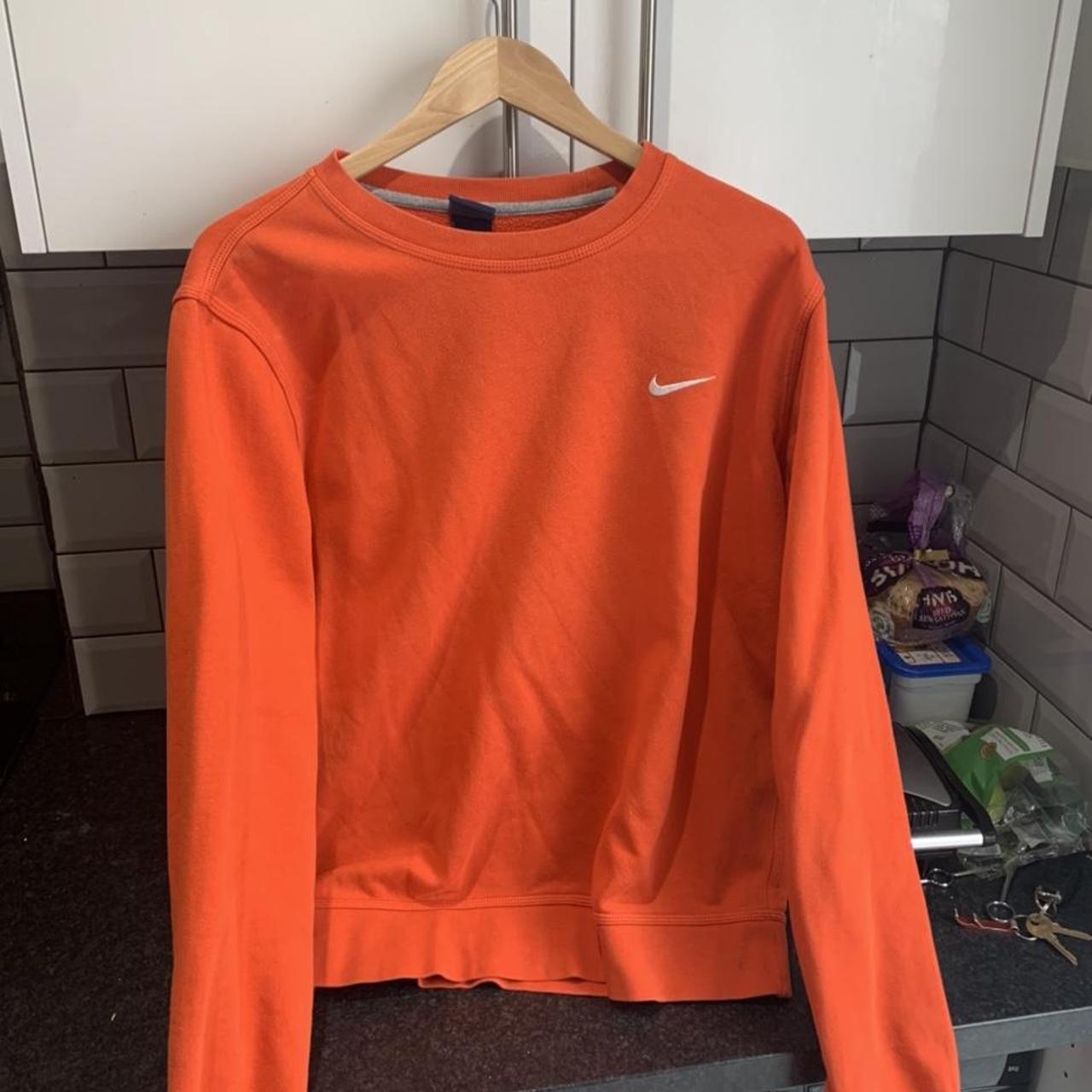 mens orange nike sweatshirt