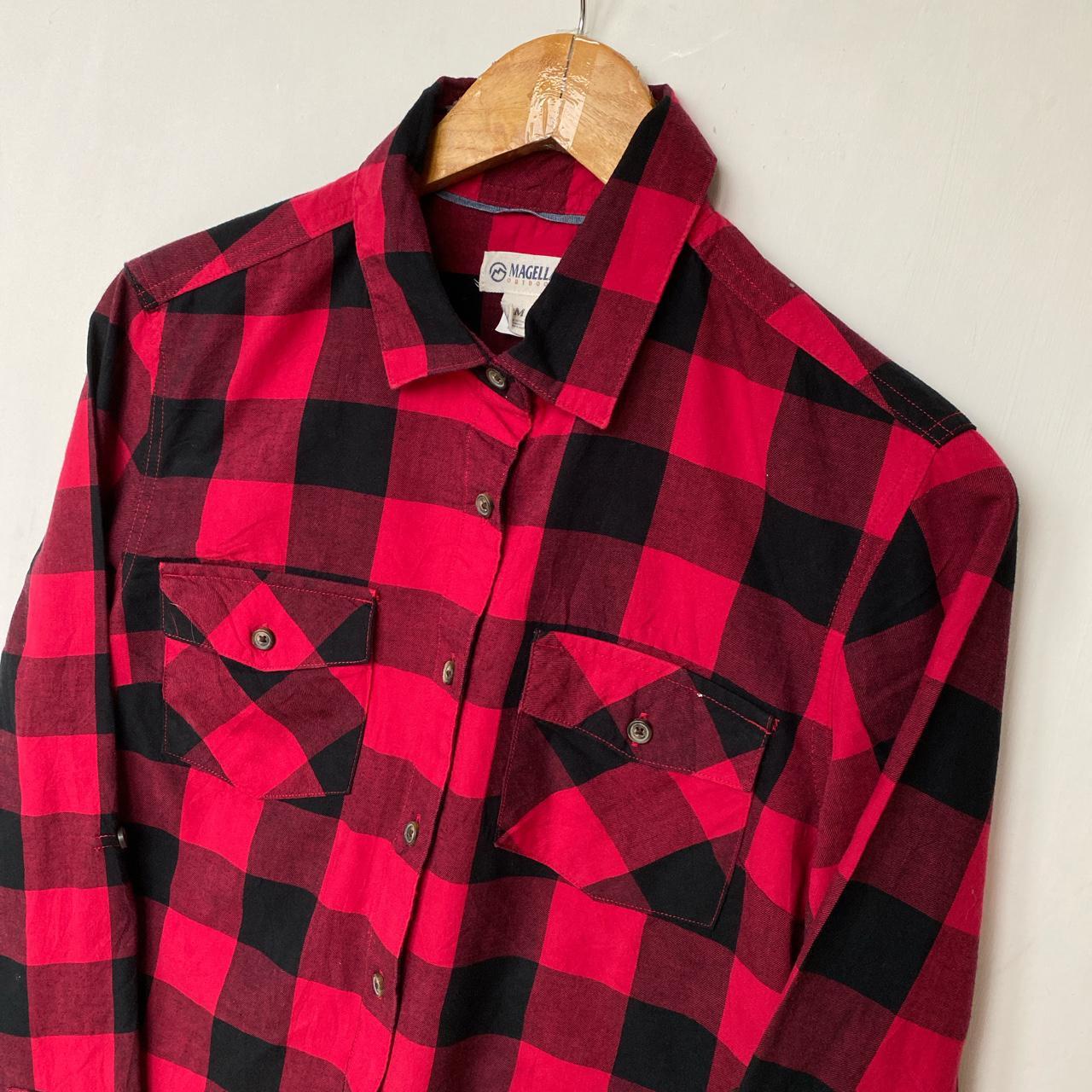 unbranded-women-s-red-and-black-shirt-depop