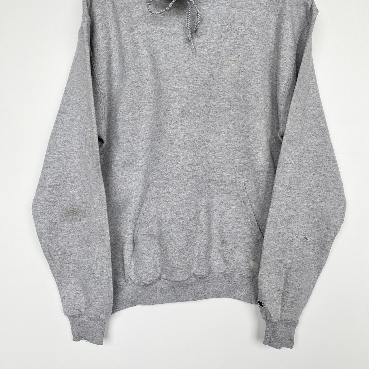Vintage blank Champion hoodie. Grey. Size... - Depop