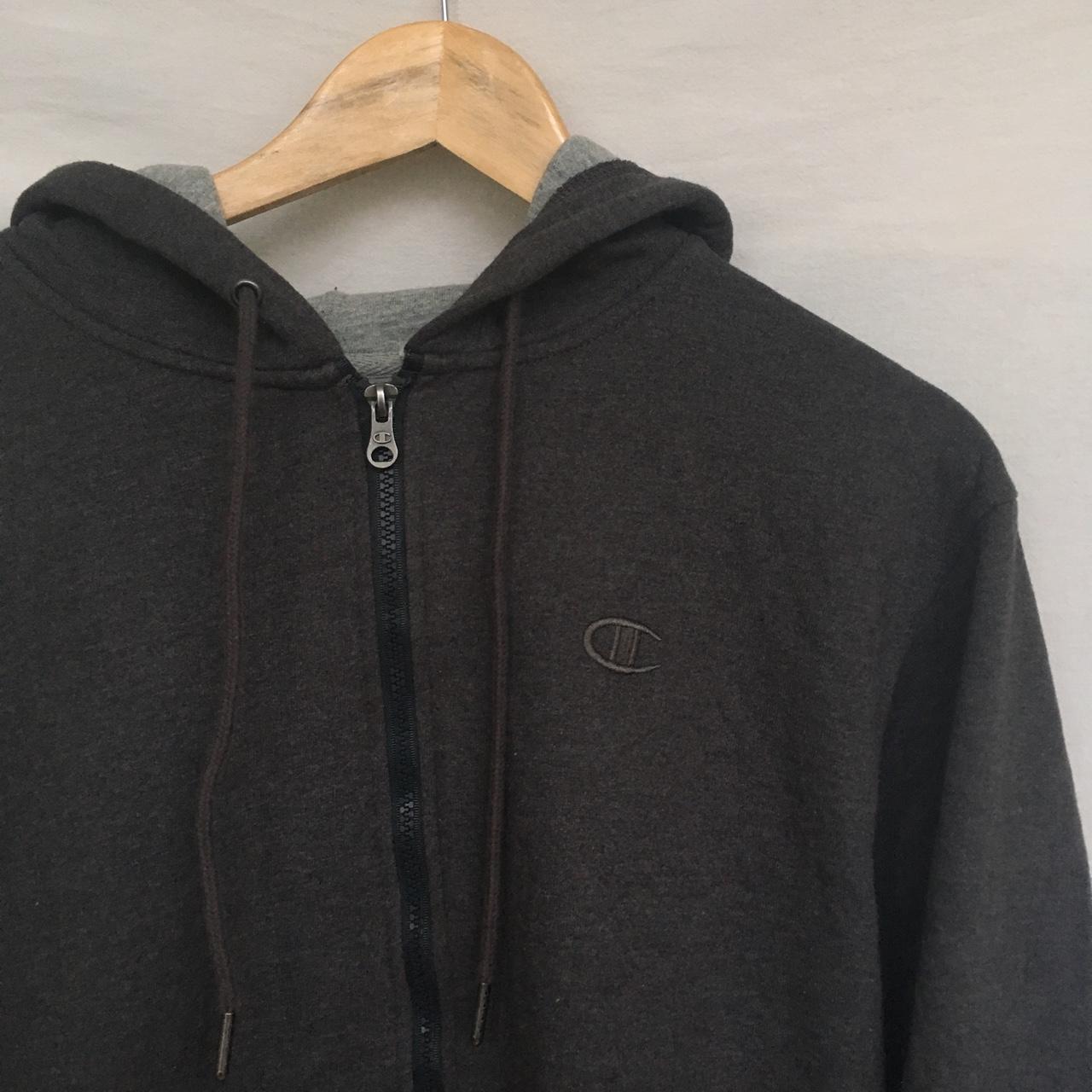 vintage champion hoodie grey