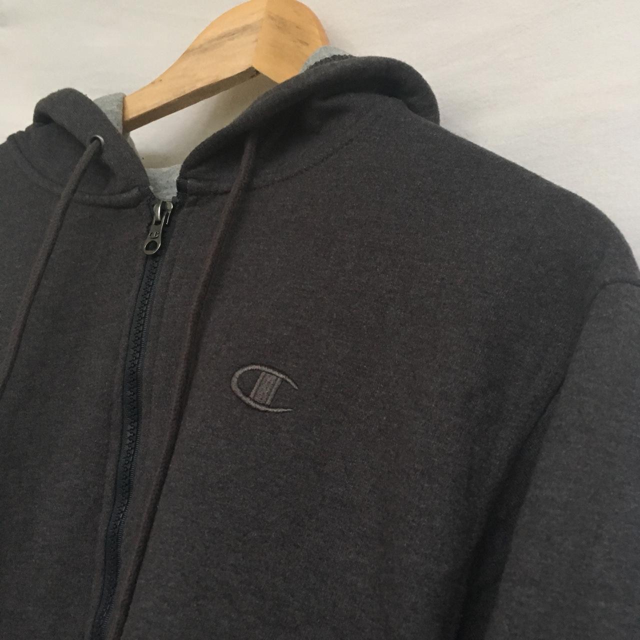 vintage champion hoodie grey