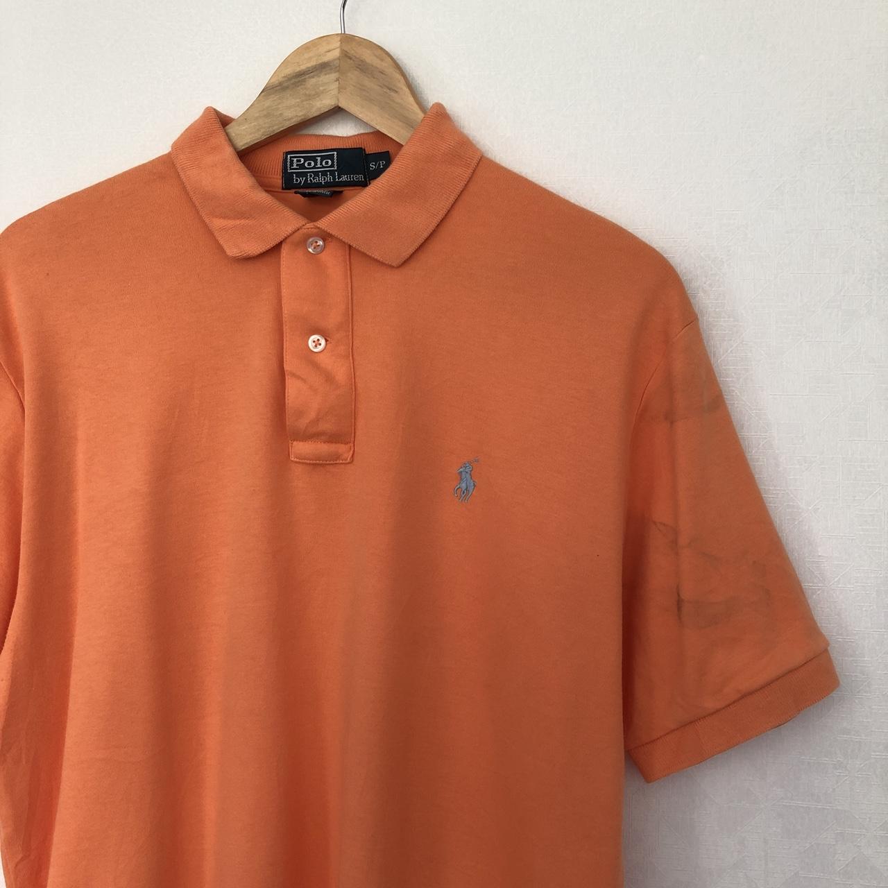 Vintage Ralph Lauren polo t shirt. Orange. Size... - Depop