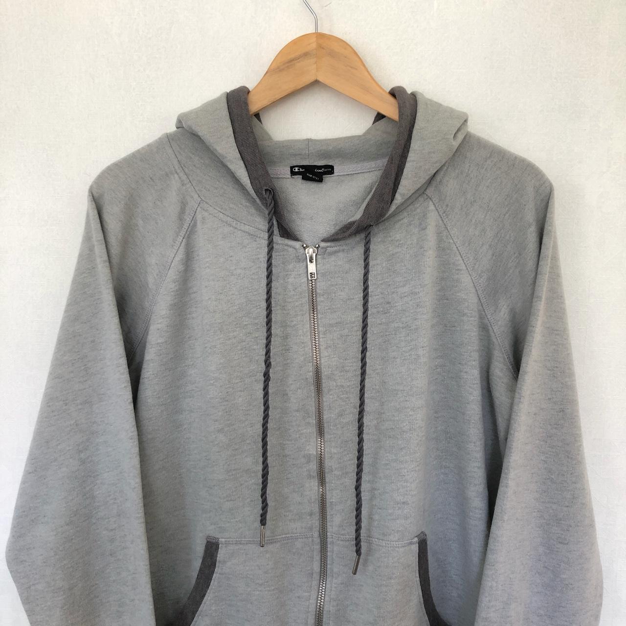 Vintage Women’s Champion hoodie. Grey. Size... - Depop