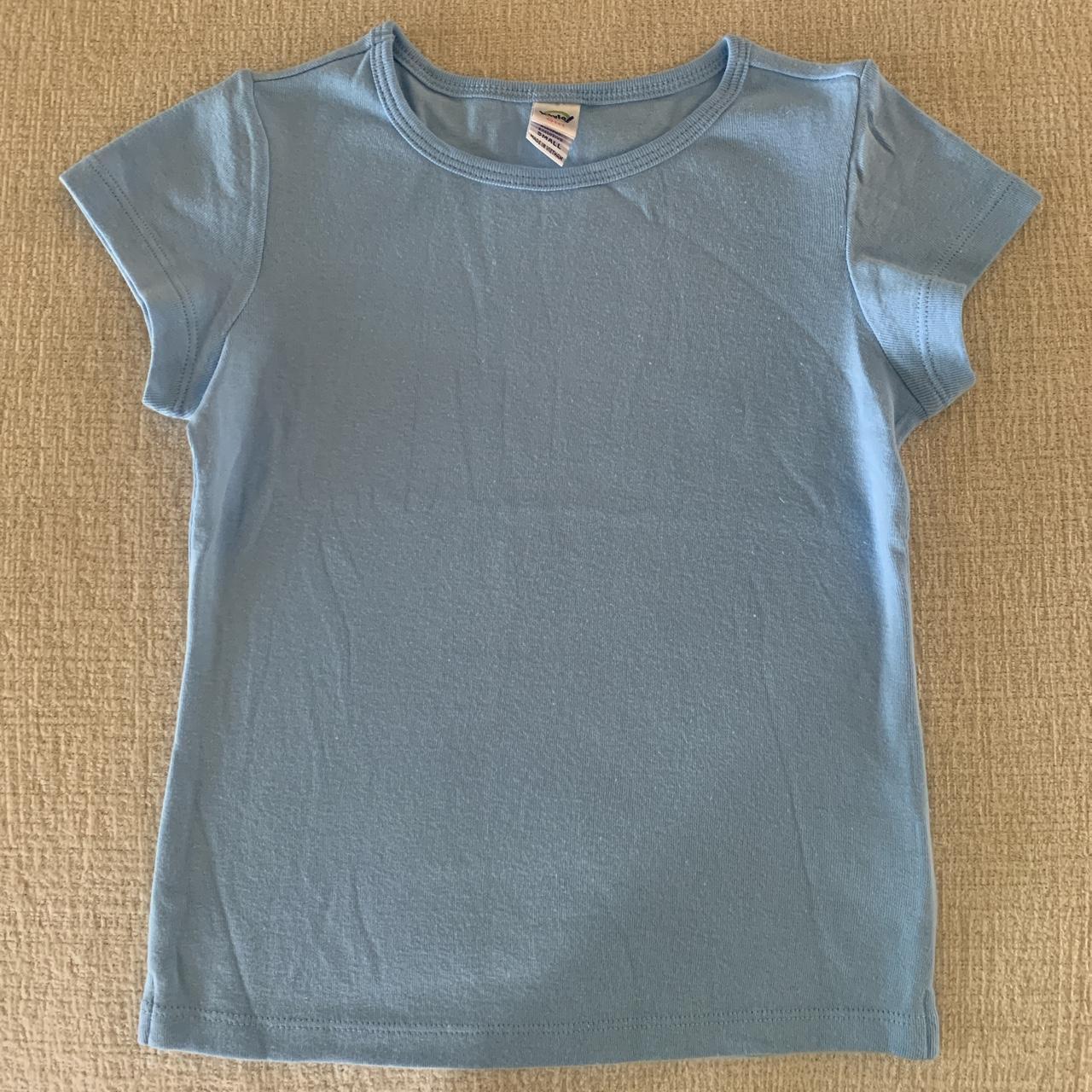 Lily Rose Depp inspired baby tee🫶🏽 Baby blue color,... - Depop