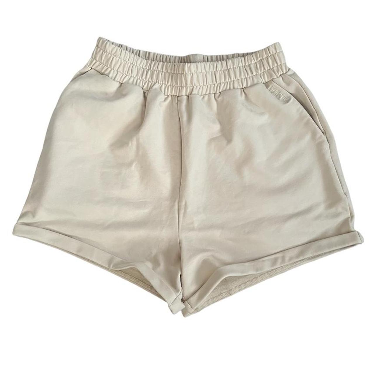 Meshki Tahlia loopback shorts - color sand - Depop