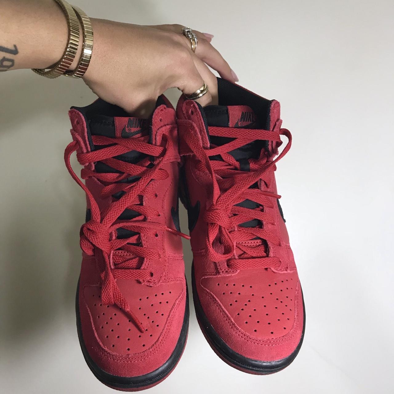 nike dunk high gym red black