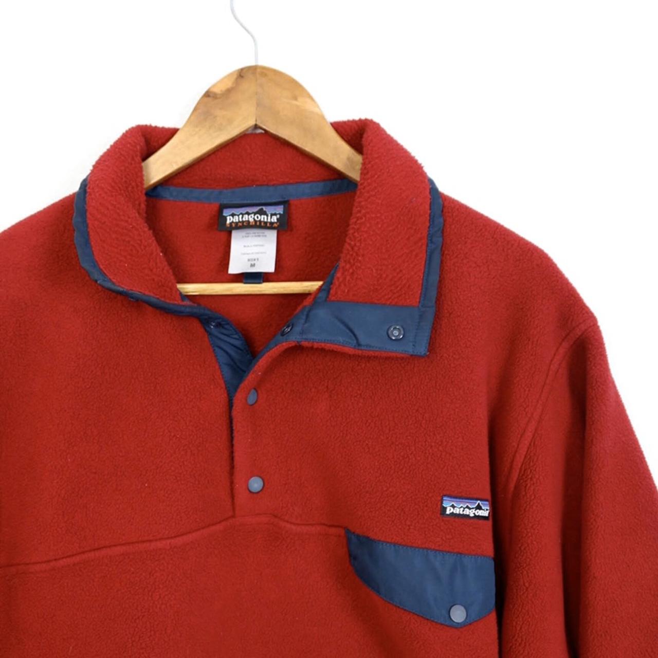 Vintage iconic PATAGONIA synchilla fleece in red... Depop