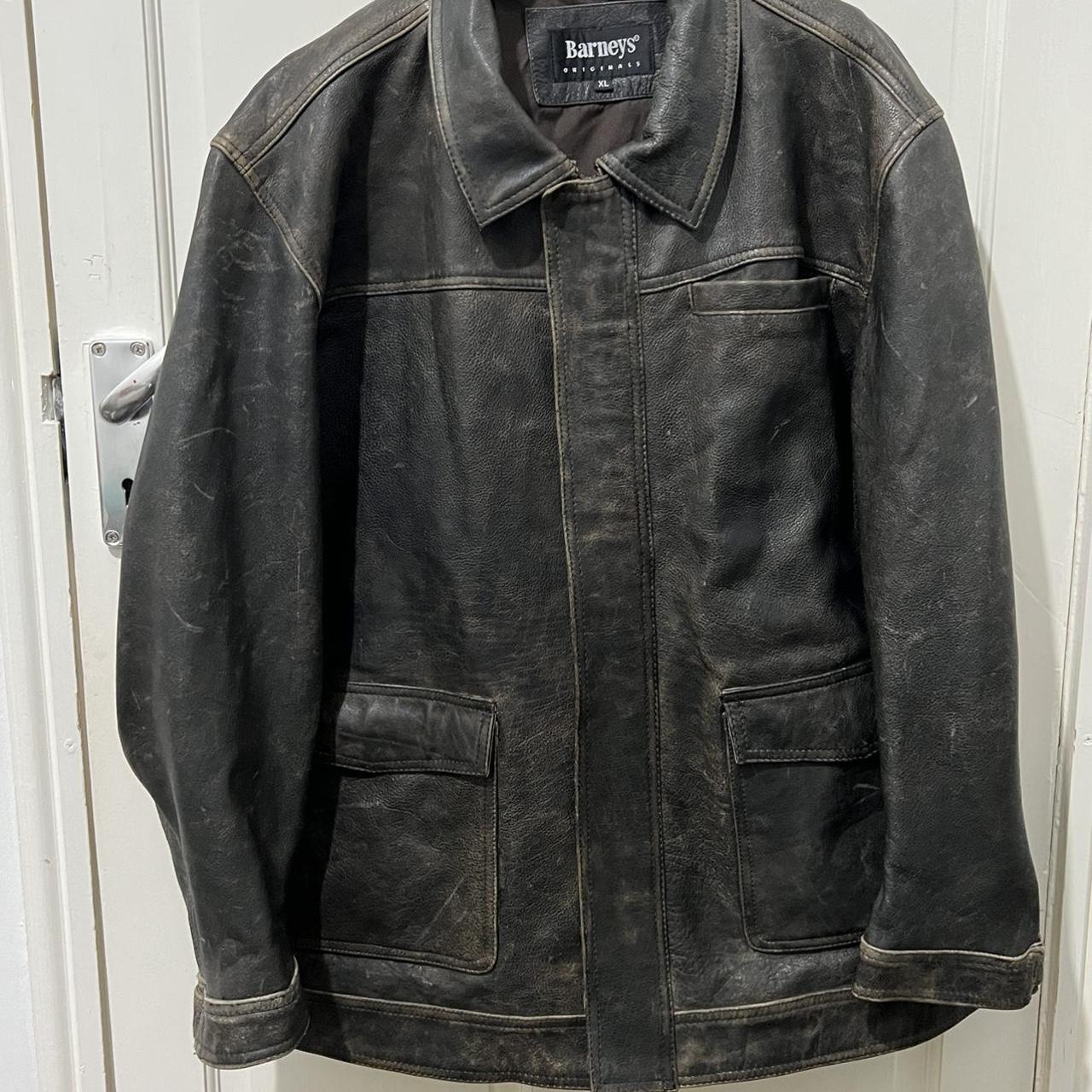 BARNEYS NYC Real leather jacket 100% Real... - Depop