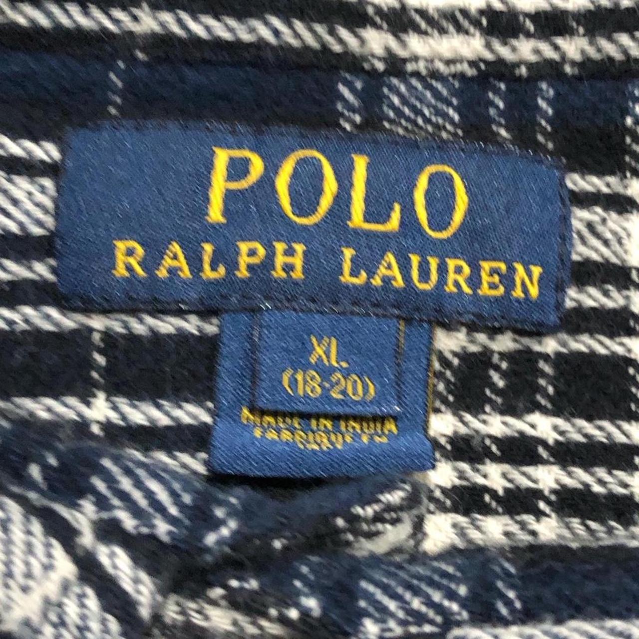 Polo Ralph Lauren Men's White and Navy Shirt | Depop