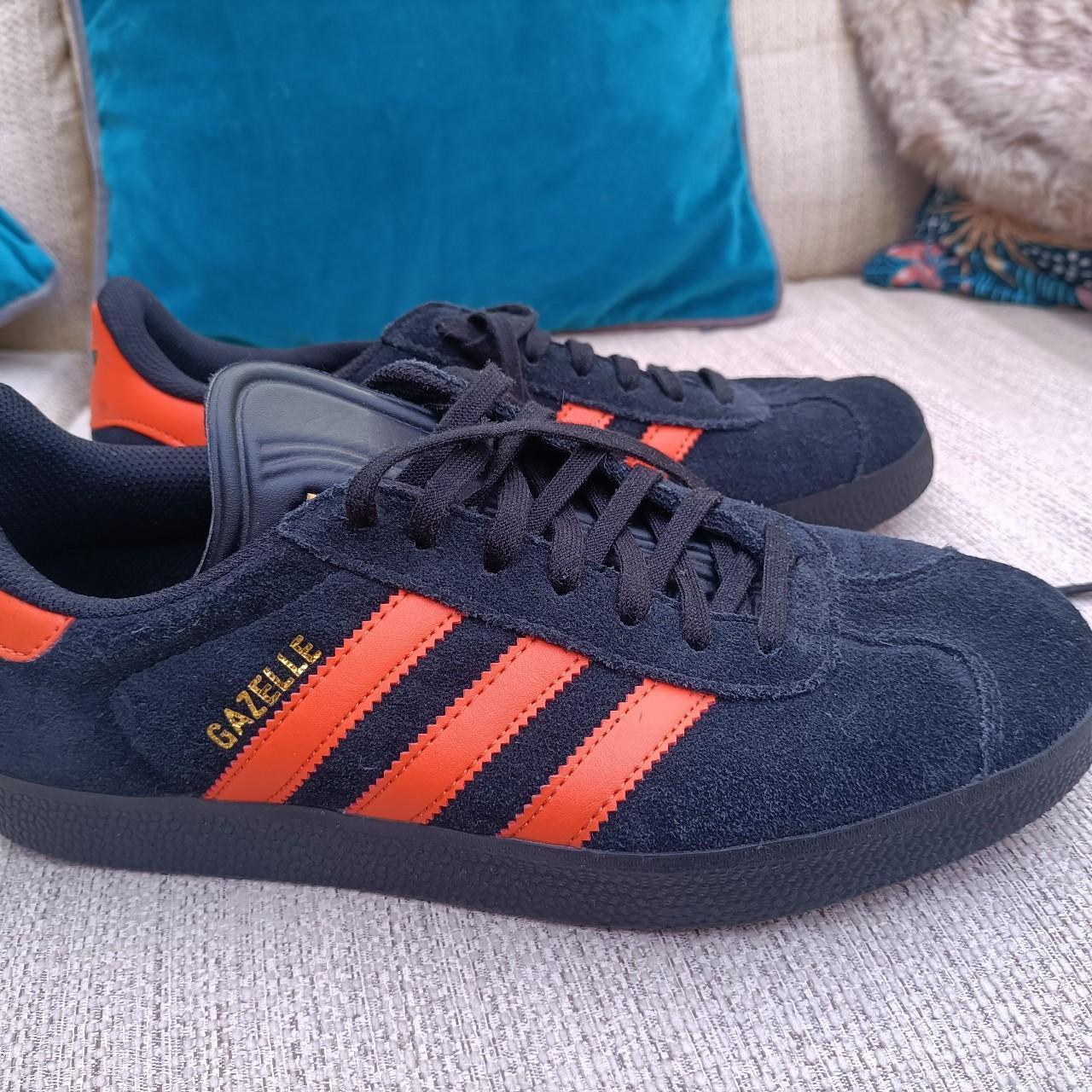 adidas originals gazelle black and orange