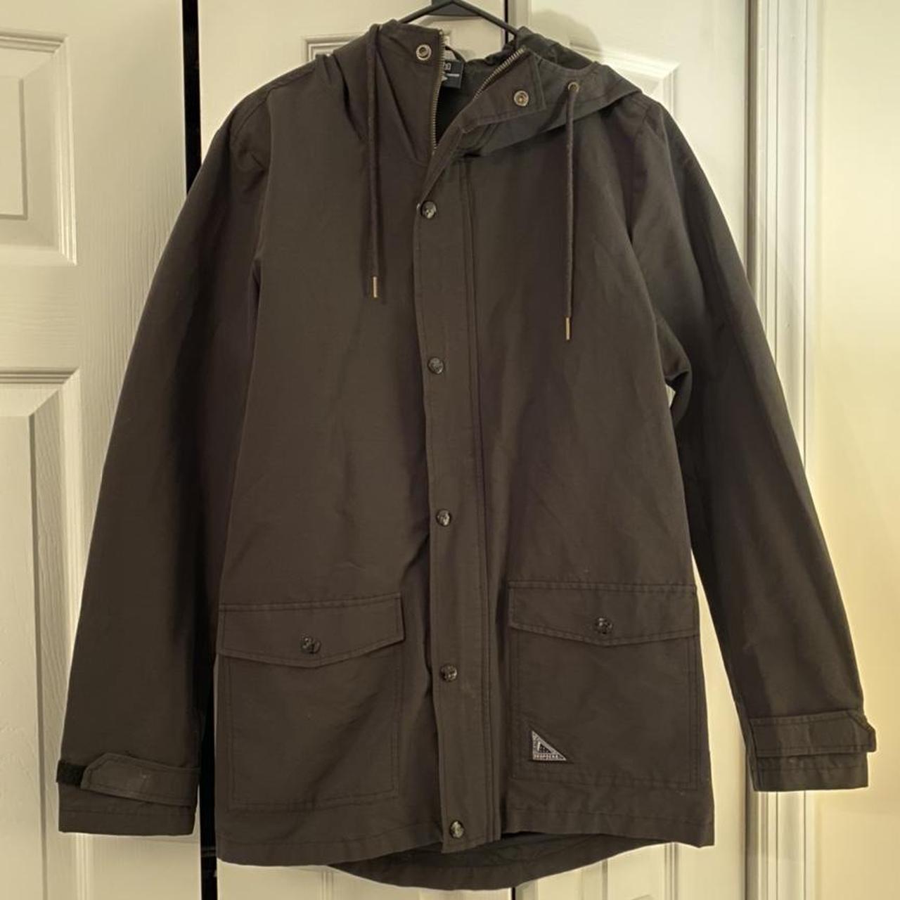 Drop Dead plain black winter coat Size men s