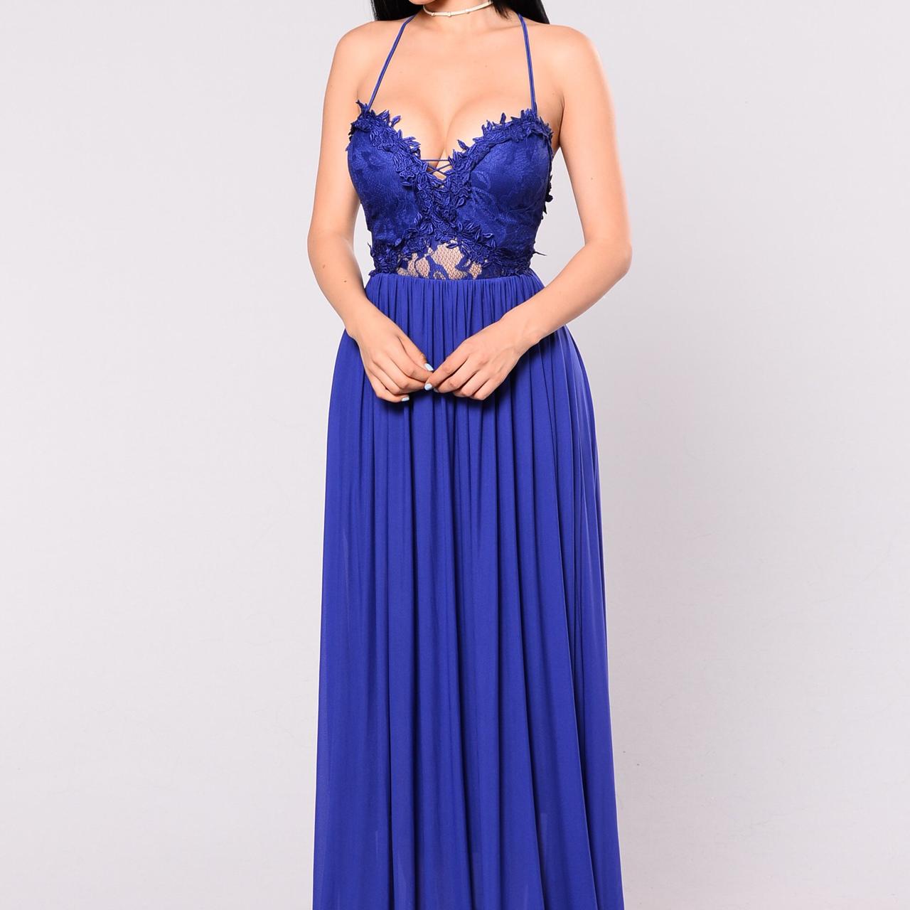 Royal blue sales dress fashion nova