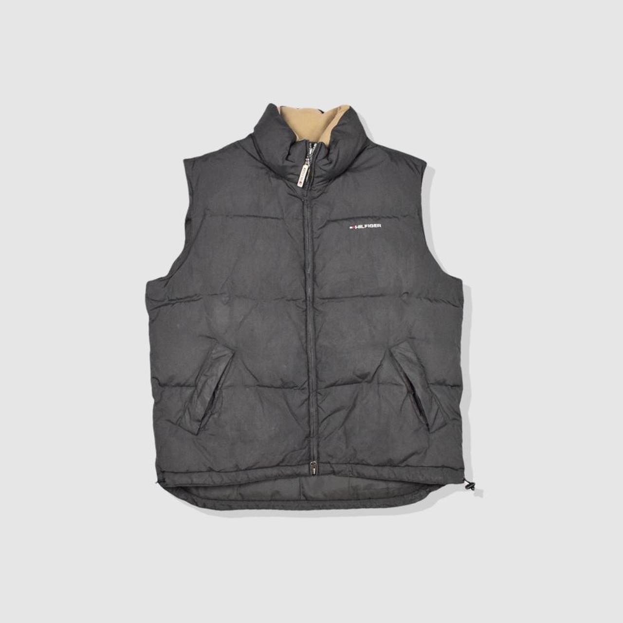 tommy hilfiger blue down long length gilet