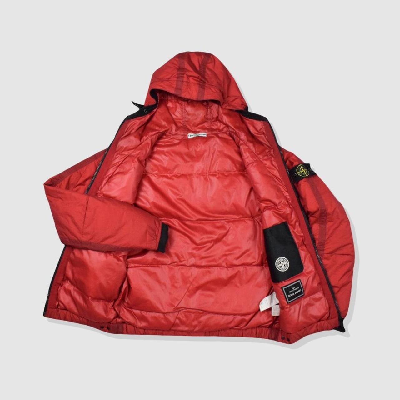 Mens red sale stone island jacket