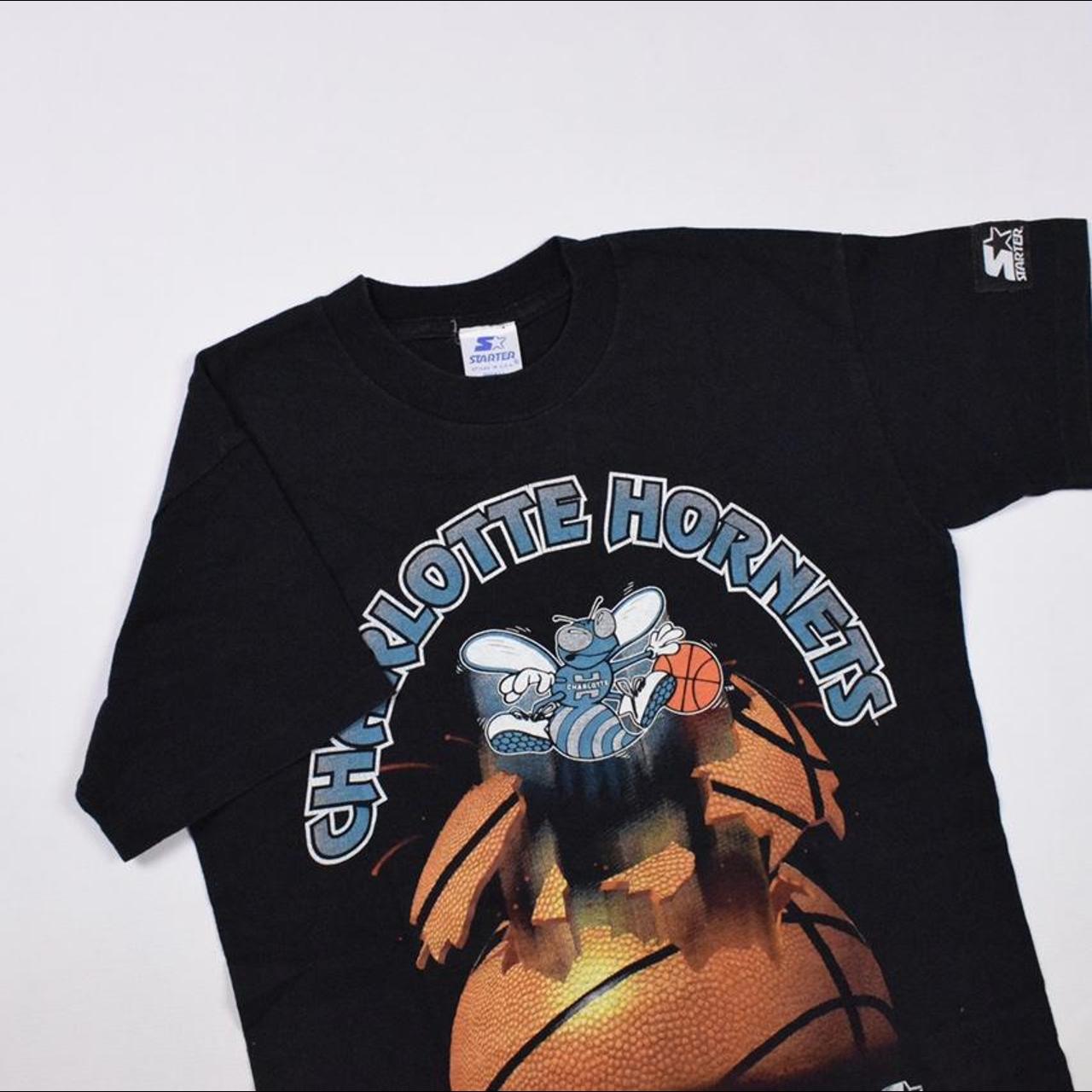 Charlotte Hornets Vintage 90s Starter Pinstripe - Depop