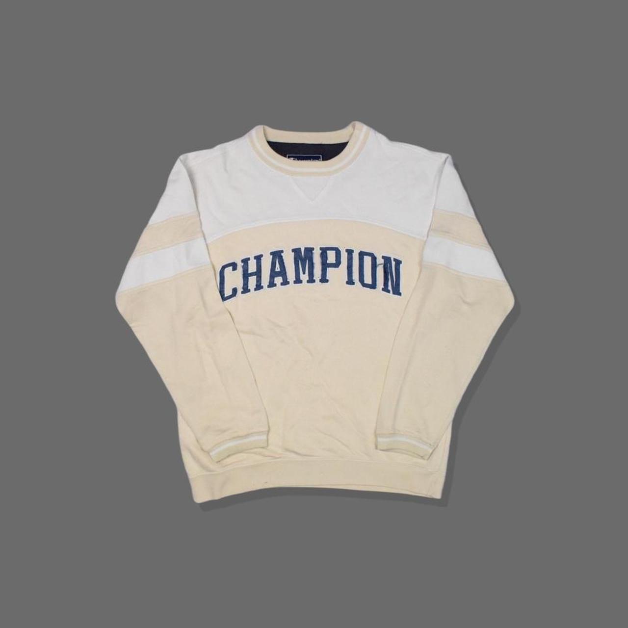 Cream 90's Champion Sweatshirts Vintage Blank Champion