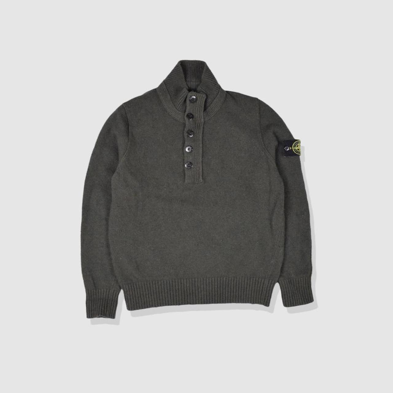 stone island quarter zip knitted jumper