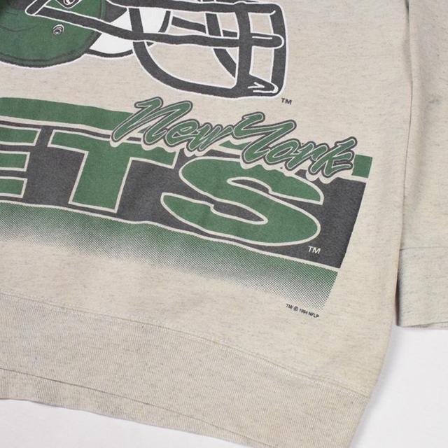 90s vintage ny jets sweatshirt / pullover / jumper - Depop