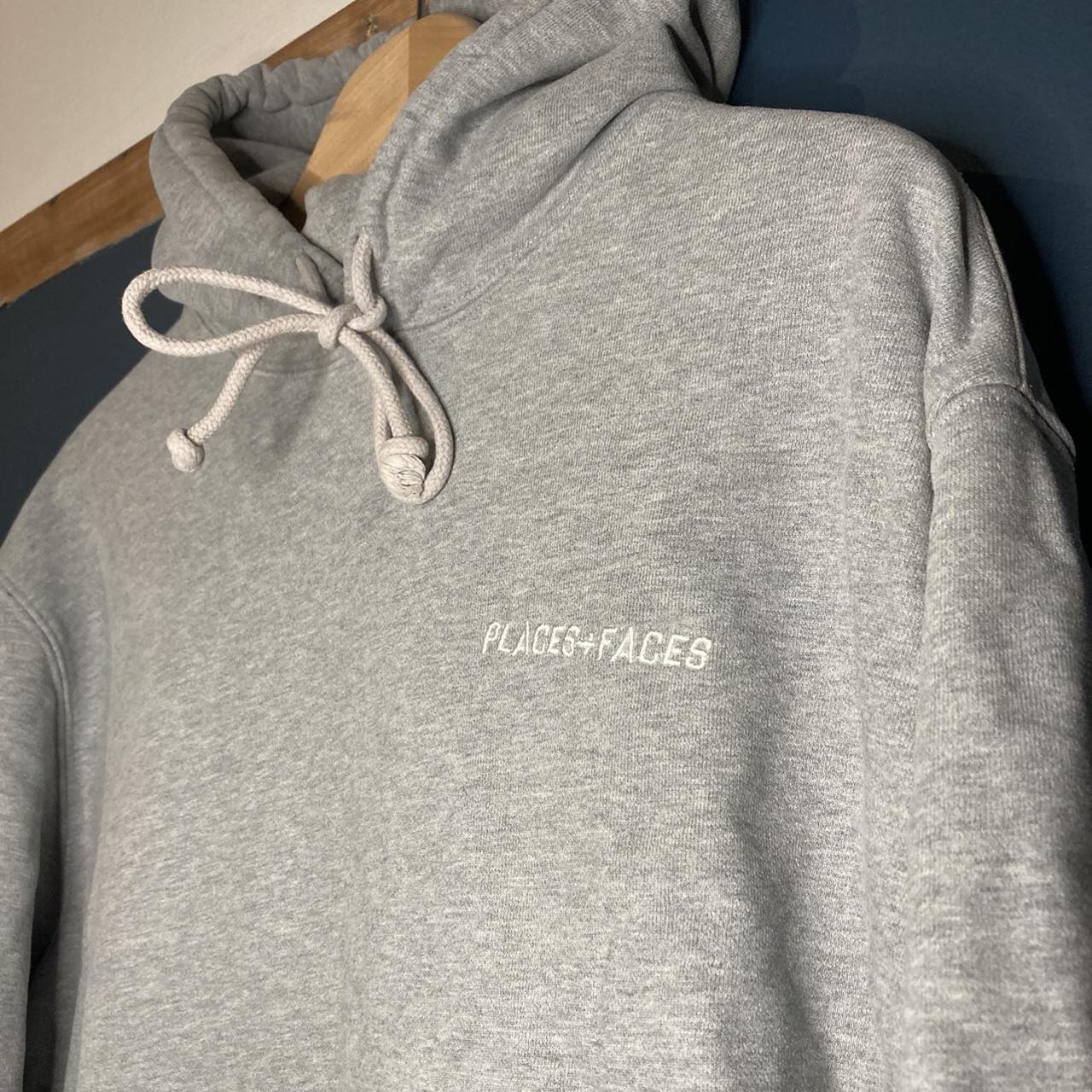 Places and Faces hoodie Large grey hoodie, places... Depop